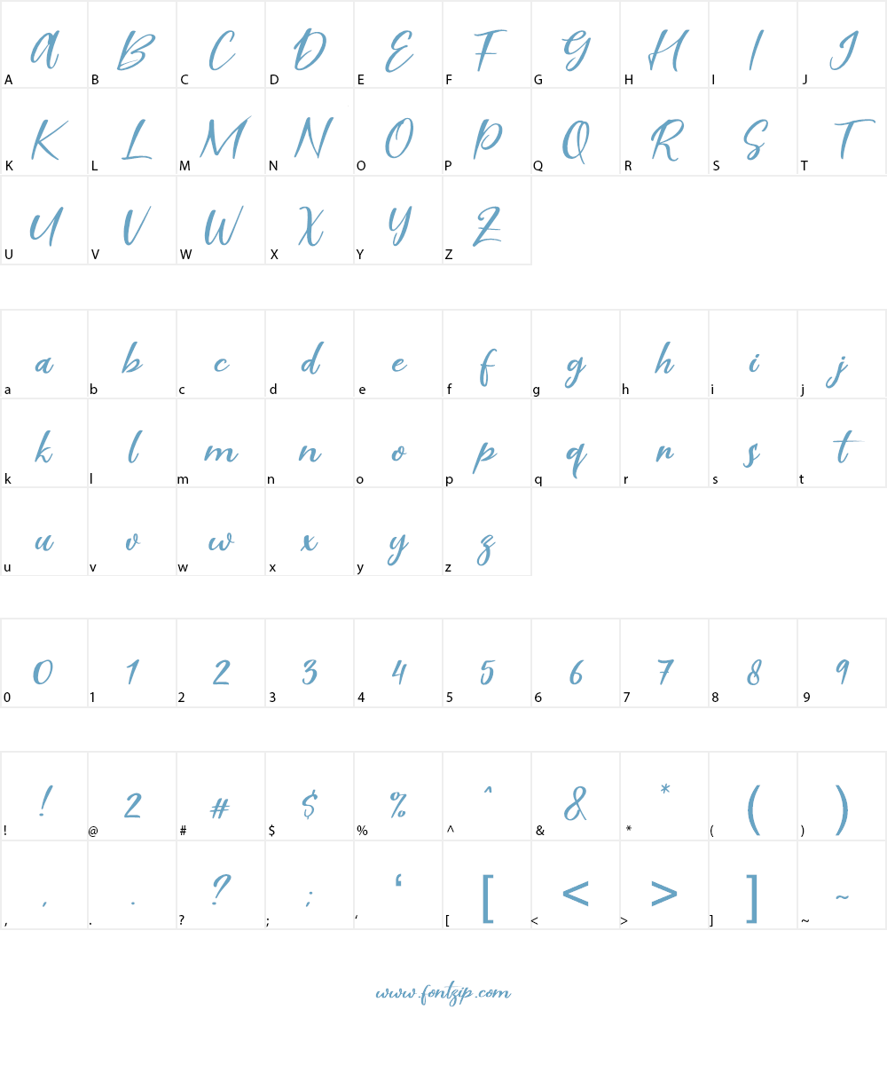 Scarlet Pen Font Character